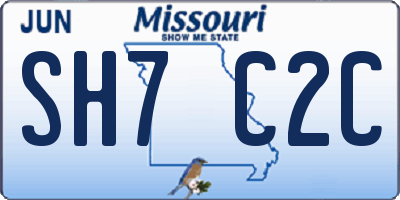 MO license plate SH7C2C