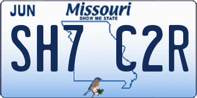 MO license plate SH7C2R