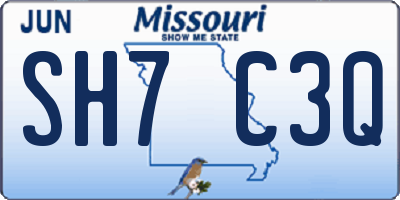 MO license plate SH7C3Q