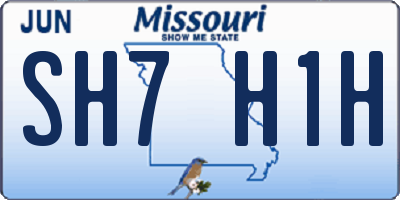 MO license plate SH7H1H