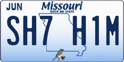 MO license plate SH7H1M
