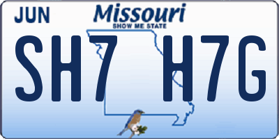 MO license plate SH7H7G