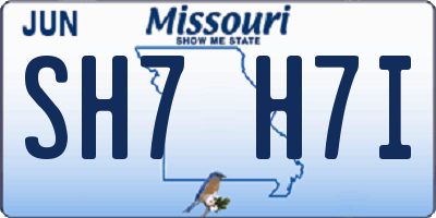 MO license plate SH7H7I