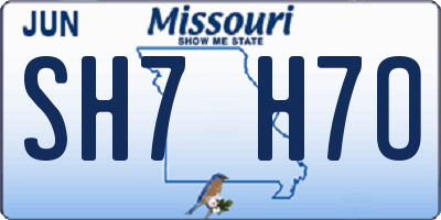 MO license plate SH7H7O