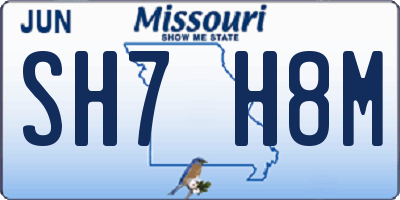 MO license plate SH7H8M