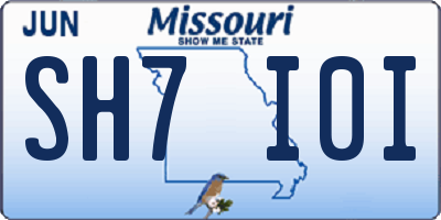 MO license plate SH7I0I