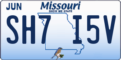 MO license plate SH7I5V