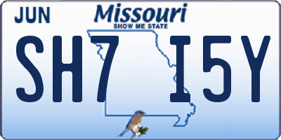 MO license plate SH7I5Y