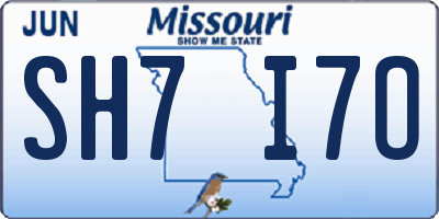 MO license plate SH7I7O