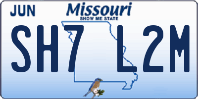 MO license plate SH7L2M
