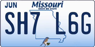 MO license plate SH7L6G