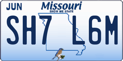 MO license plate SH7L6M