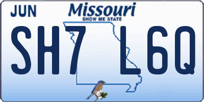MO license plate SH7L6Q