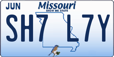 MO license plate SH7L7Y