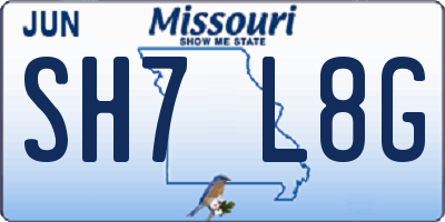MO license plate SH7L8G