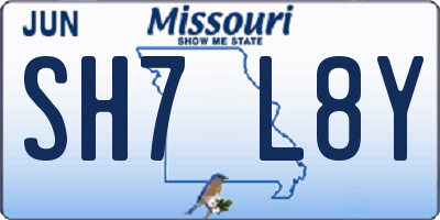 MO license plate SH7L8Y