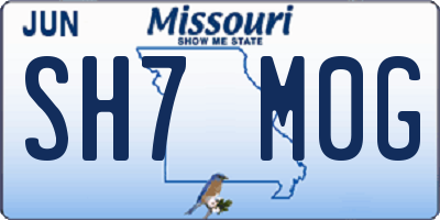 MO license plate SH7M0G