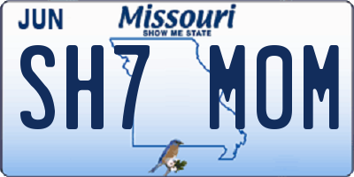 MO license plate SH7M0M