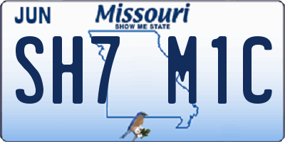MO license plate SH7M1C
