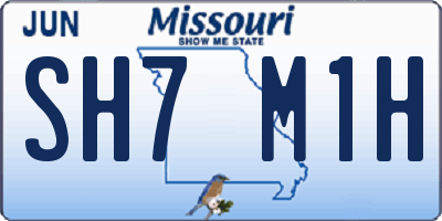 MO license plate SH7M1H