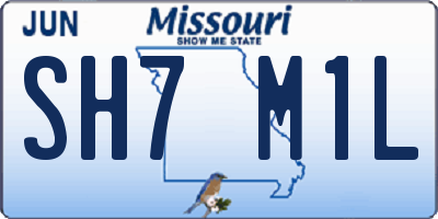 MO license plate SH7M1L