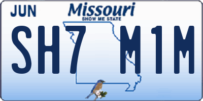 MO license plate SH7M1M