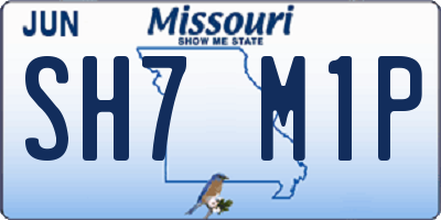 MO license plate SH7M1P