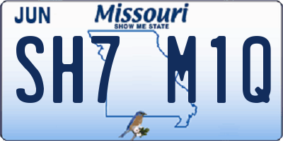 MO license plate SH7M1Q