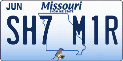 MO license plate SH7M1R