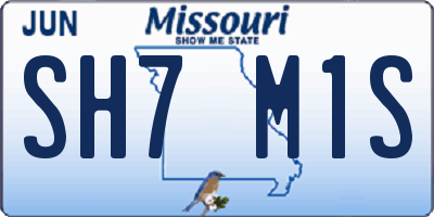MO license plate SH7M1S