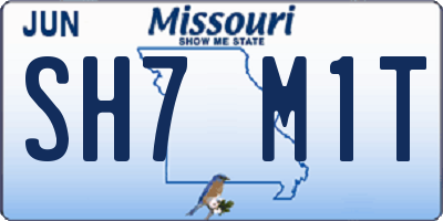 MO license plate SH7M1T