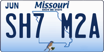 MO license plate SH7M2A