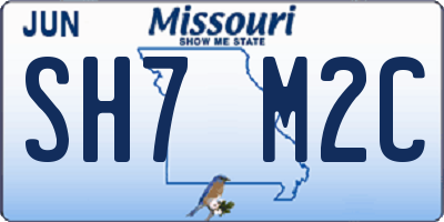 MO license plate SH7M2C