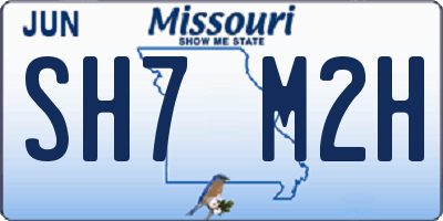 MO license plate SH7M2H