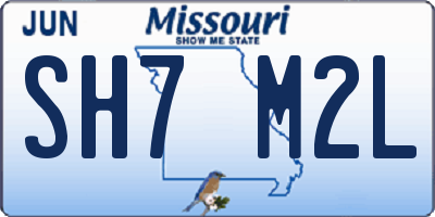MO license plate SH7M2L