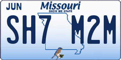 MO license plate SH7M2M