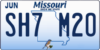 MO license plate SH7M2O