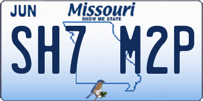 MO license plate SH7M2P