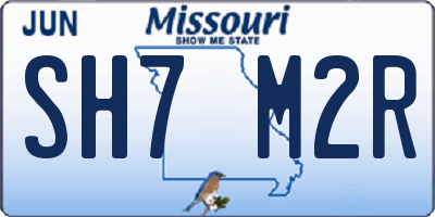MO license plate SH7M2R