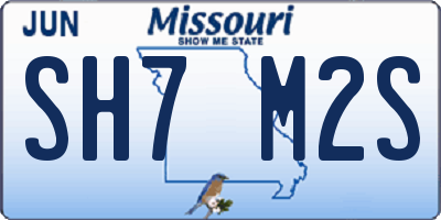 MO license plate SH7M2S