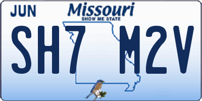 MO license plate SH7M2V