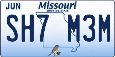 MO license plate SH7M3M
