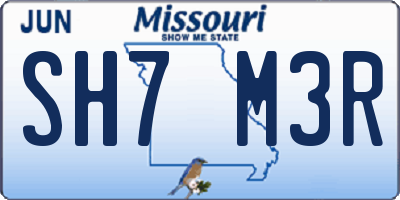 MO license plate SH7M3R