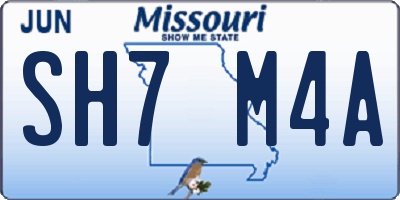 MO license plate SH7M4A