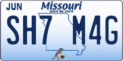 MO license plate SH7M4G
