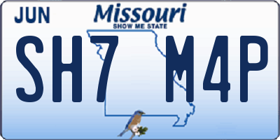 MO license plate SH7M4P