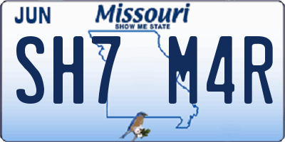 MO license plate SH7M4R