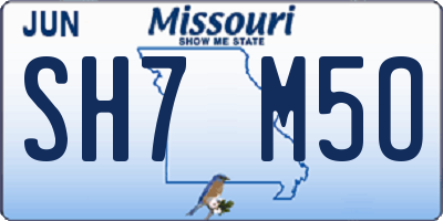 MO license plate SH7M5O