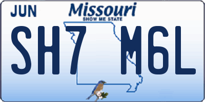 MO license plate SH7M6L