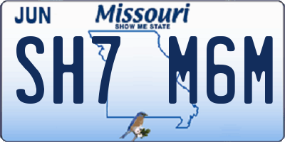 MO license plate SH7M6M